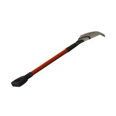 Garden rake on a white background, isolate. 3D rendering of excellent quality in high resolution. It can be enlarged and used as a background or texture.