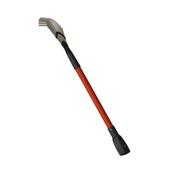 Garden rake on a white background, isolate. 3D rendering of excellent quality in high resolution. It can be enlarged and used as a background or texture.
