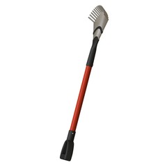 Garden rake on a white background, isolate. 3D rendering of excellent quality in high resolution. It can be enlarged and used as a background or texture.