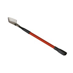 Garden rake on a white background, isolate. 3D rendering of excellent quality in high resolution. It can be enlarged and used as a background or texture.