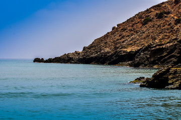 Panoramic View of Tibouda Beach, Mediterranean Moroccan Coast, Morocco