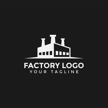 Factory Building Industry Logo Design Template