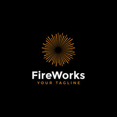 Fototapeta premium Abstract Fireworks Logo Design Template