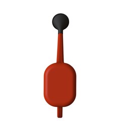 Red garden watering can on a white background, isolate. 3D rendering of excellent quality in high resolution. It can be enlarged and used as a background or texture.
