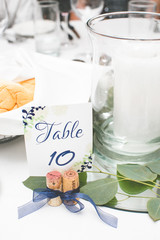 table number wedding place setting