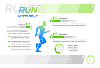 Runner Design presentation Infographic and text work page