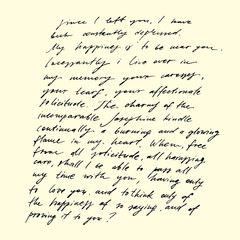 Handwritten abstract text wallpaper. Imitation of a abstract vintage lettering. Letters used in inscriptions, ornaments, background