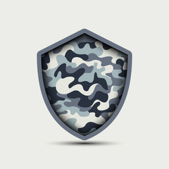 Military camouflage emblem