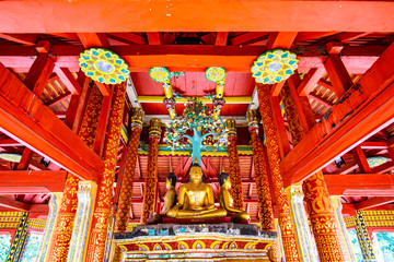 Ancient Buddha in Pong Sanuk temple