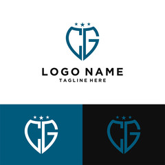 Obraz premium logo design for companies, Inspiration from the initial letters of the CG logo icon. - Vector
