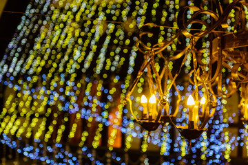 Landscape of japanese Christmas illumination in winter