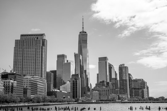 abstract architecture photography in New York city black and white image
