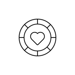 horseshoe, vector, icon, outline. Illustration isolated vector sign