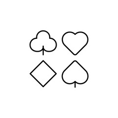 cards, logos, vector, icon, outline. Illustration isolated vector sign