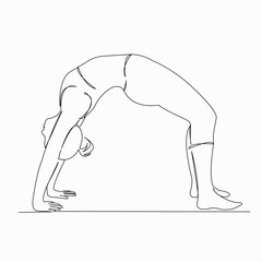 Fototapeta na wymiar yoga pose wheel