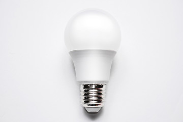 Energy white saving LED lamp isolated on white background