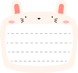Cute white Rabbit noteboard