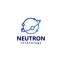 Modern logo technology design - orbit neutron