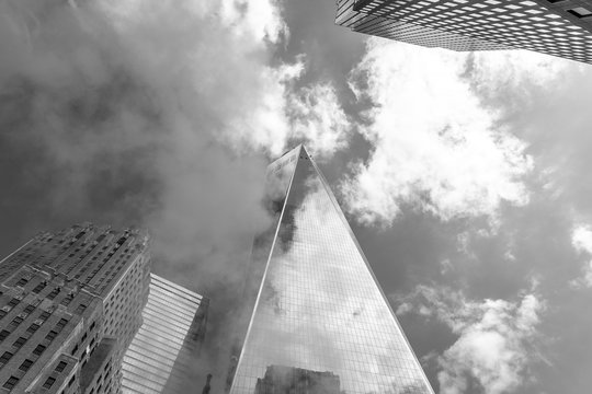 abstract architecture photography in New York city black and white image
