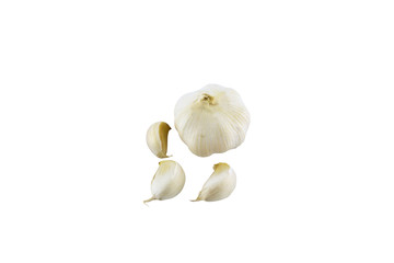 garlic isolated on white background