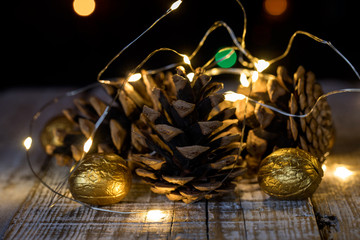 Cedar cones with grated walnuts