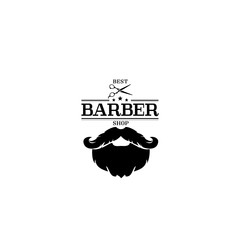 Barber shop isolated vintage label badge emblem. Vector