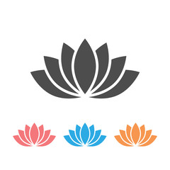 Lotus icon or Harmony icon set on white.