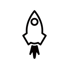 rocket icon trendy flat design