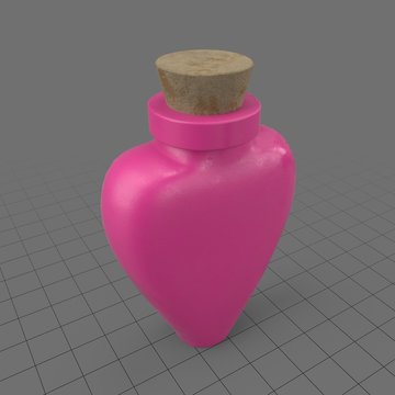 Heart shaped potion bottle