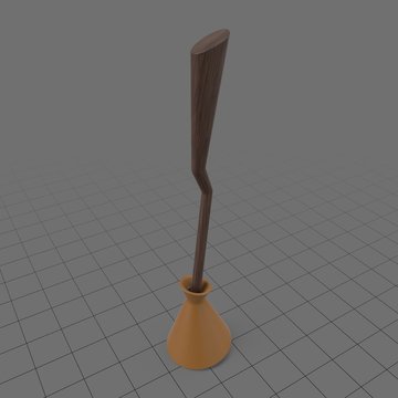 Stylized witches broomstick