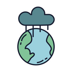 Isolated world sphere fill vector design