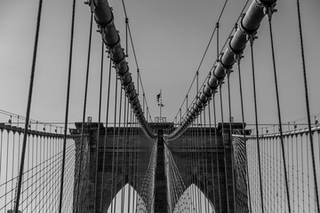 Brooklyn bridge black and white Image, amazing photography of the Brooklyn bridge