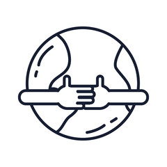 Isolated world sphere line vector design