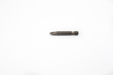 Macro of screwdrivers on a white background isolate