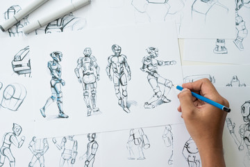 Animator designer Development designing drawing sketching development creating graphic pose...