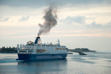 The Cruise Ship Leaving Nassau