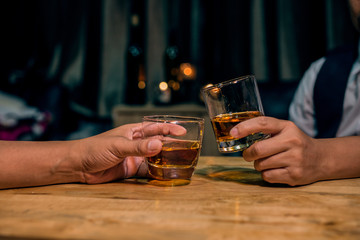 man with a glass of wine