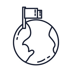 Isolated world sphere line vector design