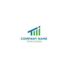 TI Accounting Growth Logo Design Vector
