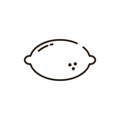 Isolated lemon icon line vector design