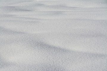 Fototapeta na wymiar unevenness on the snow surface