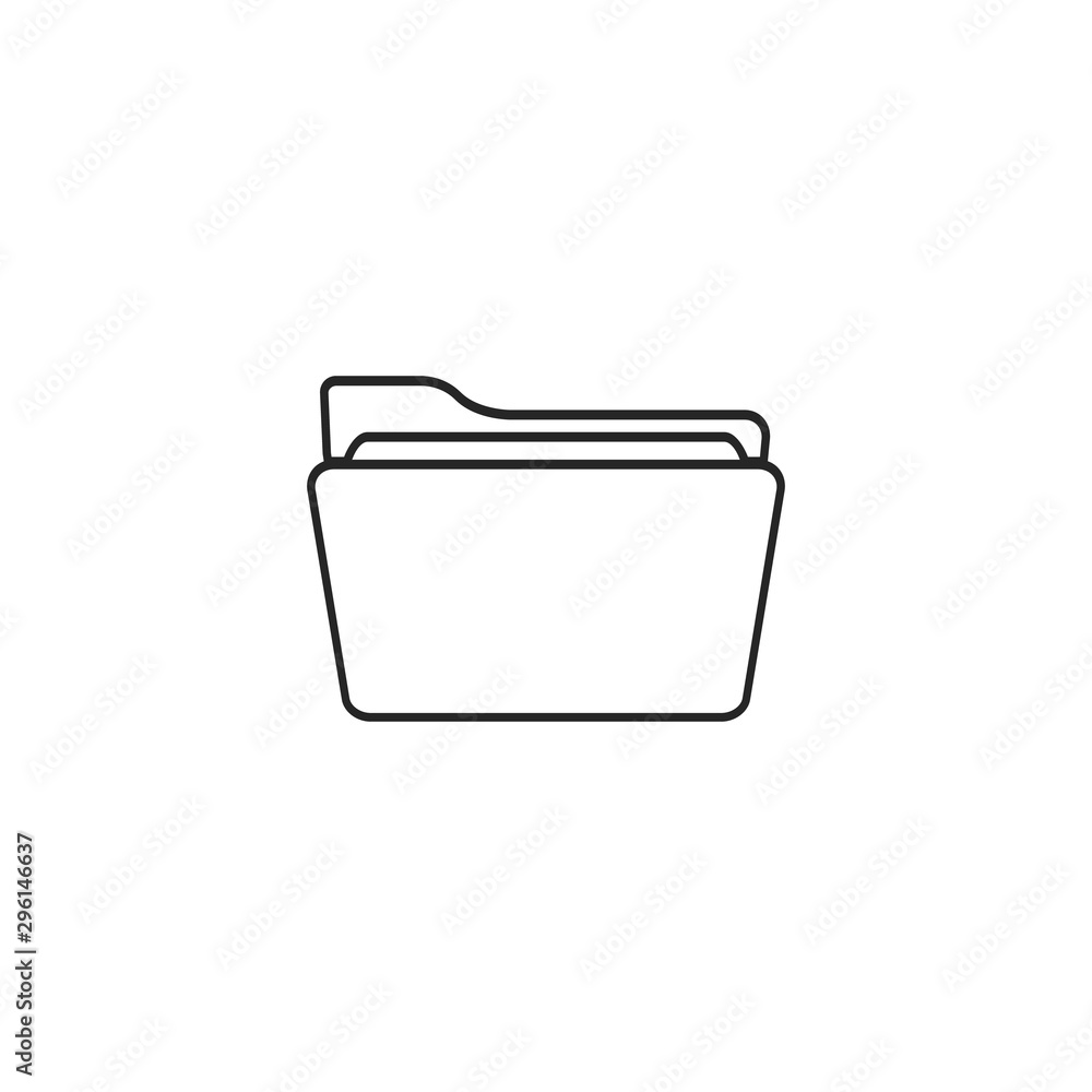 Poster folder icon template black color editable. folder symbol vector sign isolated on white background. s