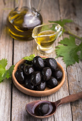 Black Olives and Virgin Olive Oil