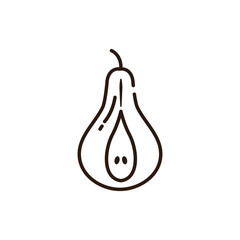 Isolated pear icon line vector design