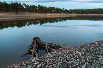 Landscape in the natural area of Granadilla. Extremadura. Spain.
