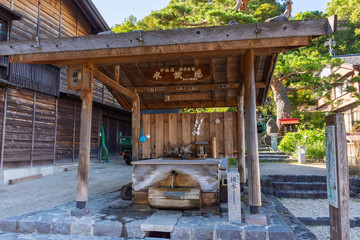 Fototapeta premium 奈良井宿 横水の水場