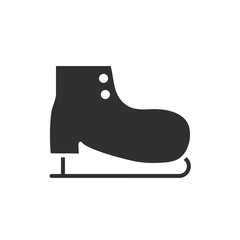 Ice skate shoe sport flat vector design