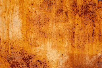 Textures of rusty iron with peeling paint