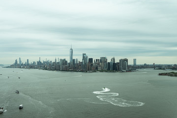 New York Skyline from above Image, Manhattan architecture photography, aerial view over New York city 
