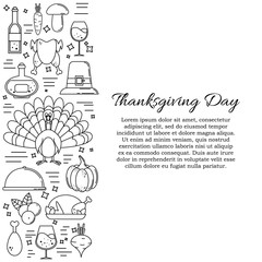 Thanksgiving card concept. Vector illustration for design and web